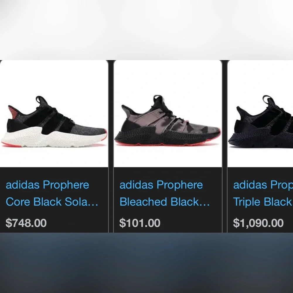 adidas Prophere Bleached Black Solar Red size 10 - Picture 7 of 13